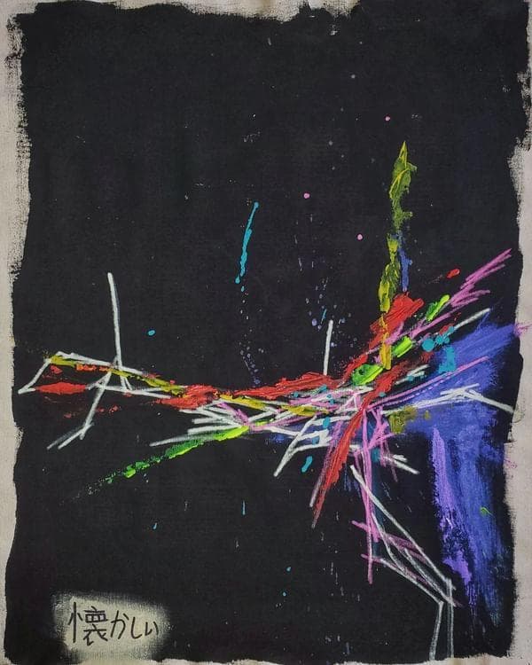 Close up of one of Niko's artworks, that sold recently (circa November 2023)