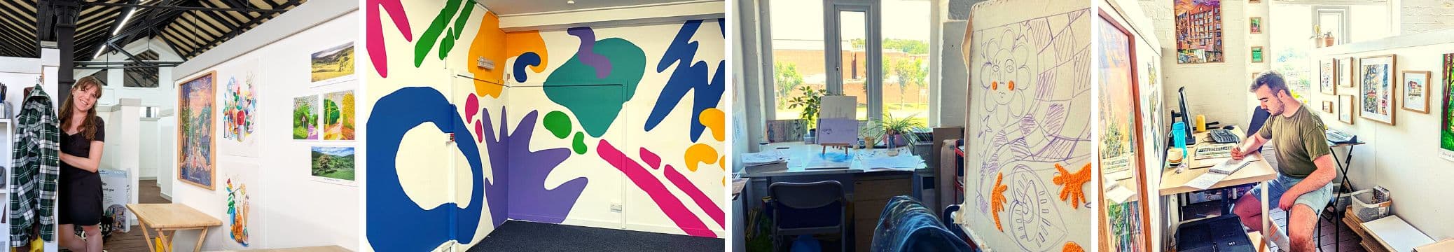 A wide range of artists and creative businesses are welcome to join the community at Open Source Arts studios