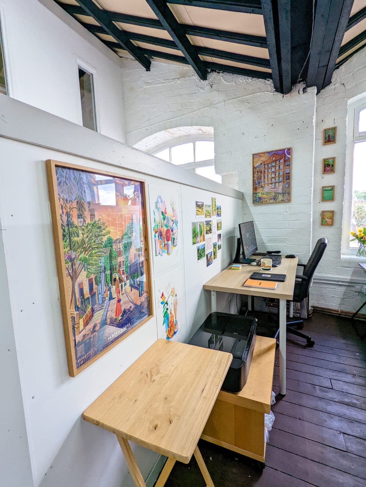 There's a selection of furniture available for studio holders, or artists can bring their own furniture.