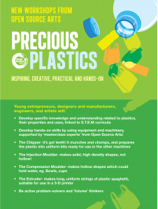 precious plastics workshops education recycling open source arts leeds